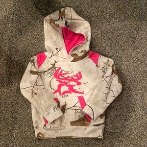 2t pink/camo hooded sweatshirt
